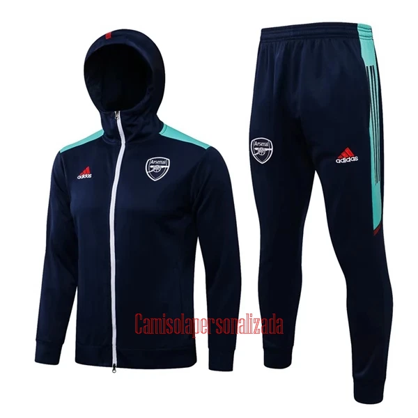 Arsenal Casaco Capuz Treino 22/23 Azul