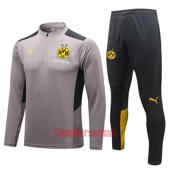 BVB Borussia Dortmund Casaco de Treino Conjunto 22/23 Cinza Claro