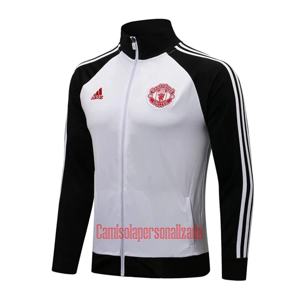 Manchester United Casaco de Treino Conjunto 22/23 Branco Preto