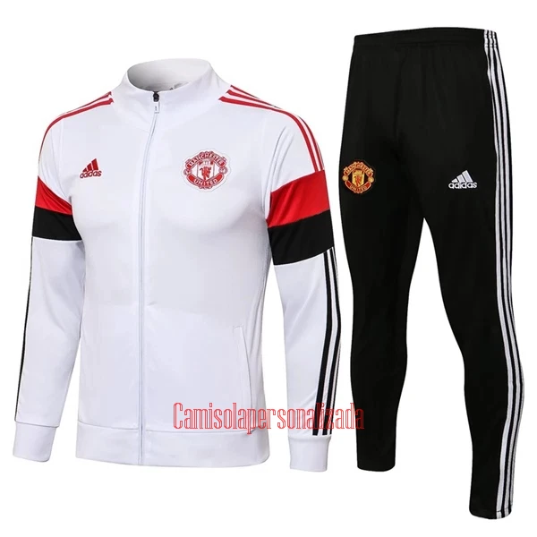 Manchester United Casaco de Treino Conjunto 22/23 Branco-Vermelho