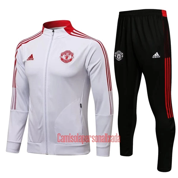 Manchester United Casaco de Treino Conjunto Criança 22/23 Branco