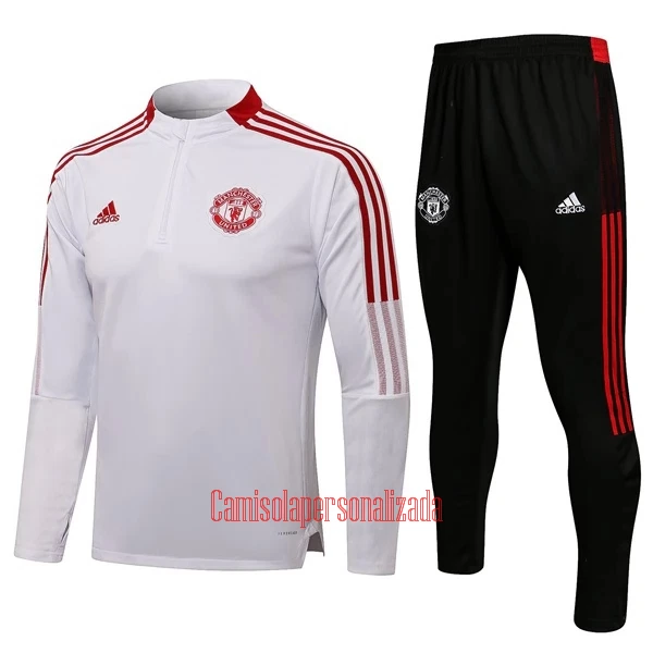 Manchester United Casaco de Treino Conjunto Criança 22/23 Branco