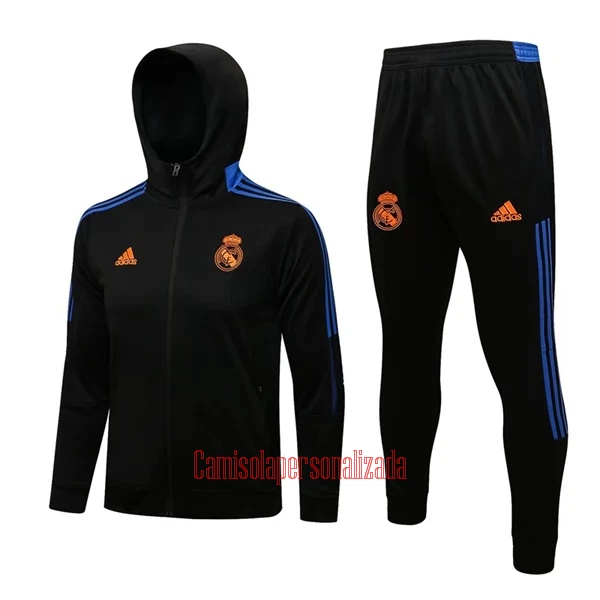 Real Madrid Casaco Capuz Treino 22/23 Preto Azul