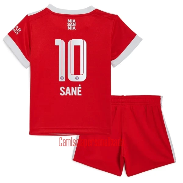 Camisolas FC Bayern de Munique Leroy Sané 10 Criança Equipamento Principal 22/23