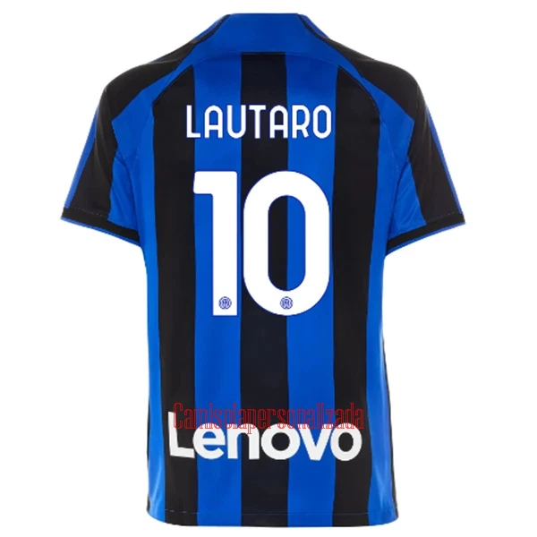 Camisolas Inter Milan Lautaro Martínez 10 Equipamento Principal 22/23