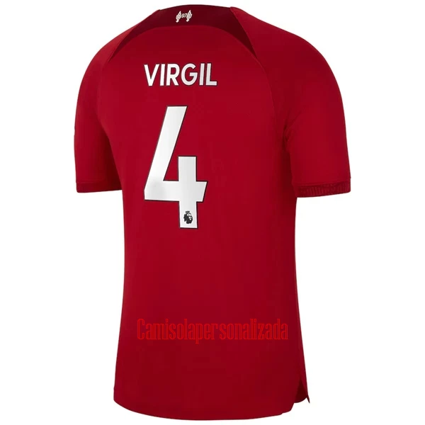 Camisolas Liverpool Virgil van Dijk 4 Equipamento Principal 22/23