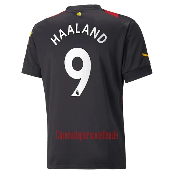 Camisolas Manchester City Erling Haaland 9 Equipamento Alternativo 22/23