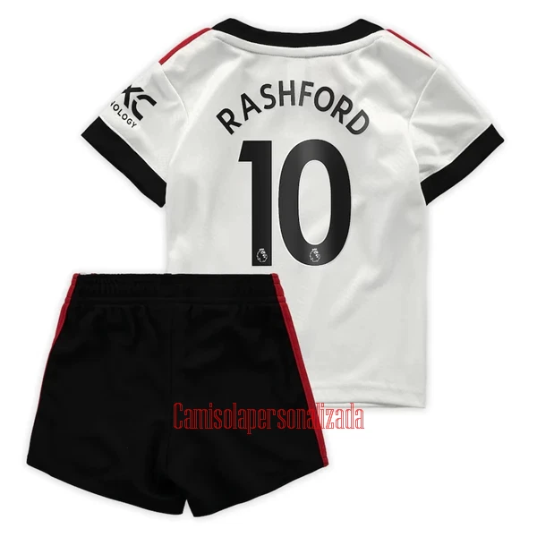 Camisolas Manchester United Marcus Rashford 10 Criança Equipamento Alternativo 22/23