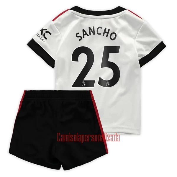 Camisolas Manchester United Sancho 25 Criança Equipamento Alternativo 22/23