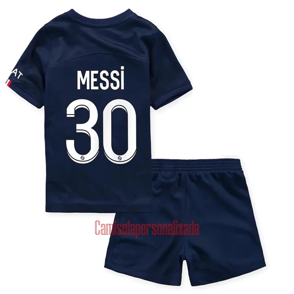 Camisolas Paris Saint-Germain Lionel Messi 30 Criança Equipamento Principal 22/23