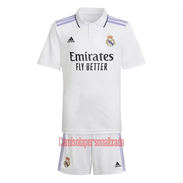 Camisolas Real Madrid Criança Equipamento Principal 22/23