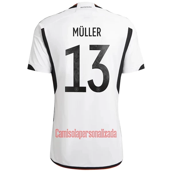 Camisolas Alemanha Thomas Müller 13 Equipamento Principal Mundial 2022