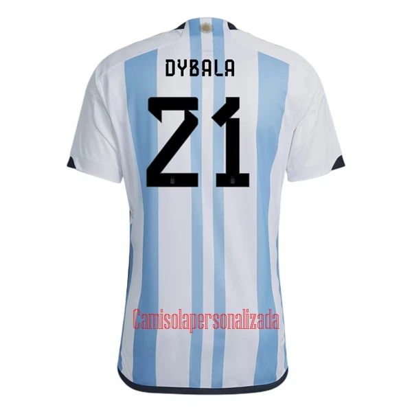 Camisolas Argentina Paulo Dybala 21 Equipamento Principal Mundial 2022