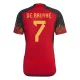 Camisolas Bélgica Kevin De Bruyne 7 Equipamento Principal Mundial 2022