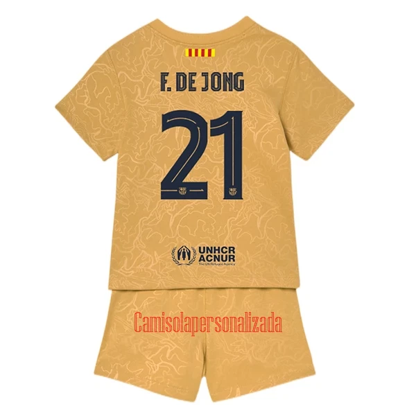 Camisolas FC Barcelona Frenkie de Jong 21 Criança Equipamento Alternativo 22/23