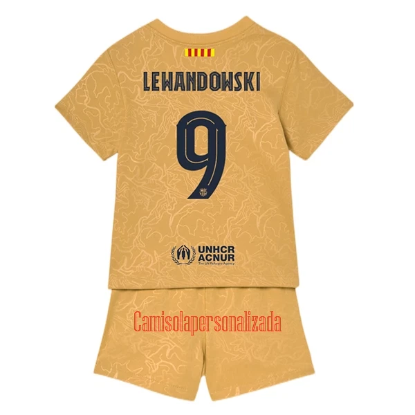 Camisolas FC Barcelona Robert Lewandowski 9 Criança Equipamento Alternativo 22/23