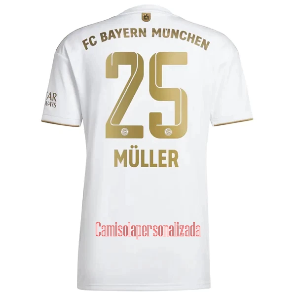 Camisolas FC Bayern de Munique Thomas Müller 25 Equipamento Alternativo 22/23