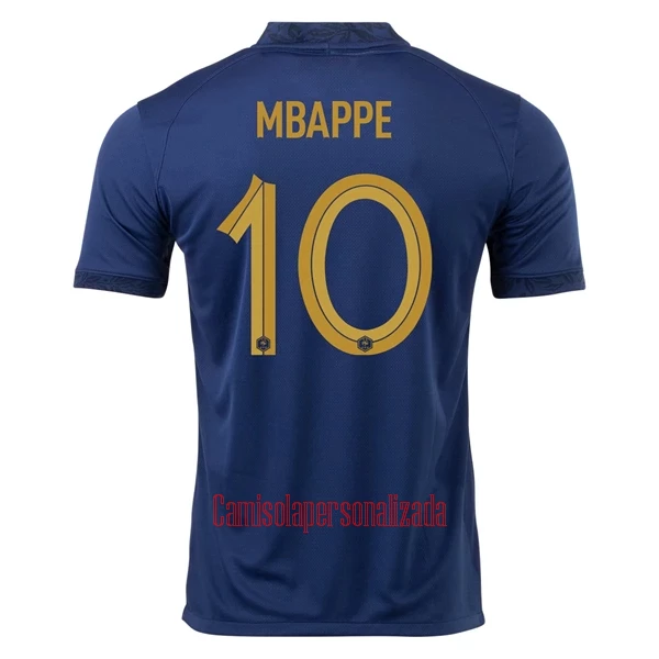 Camisolas França Kylian Mbappé 10 Equipamento Principal Mundial 2022