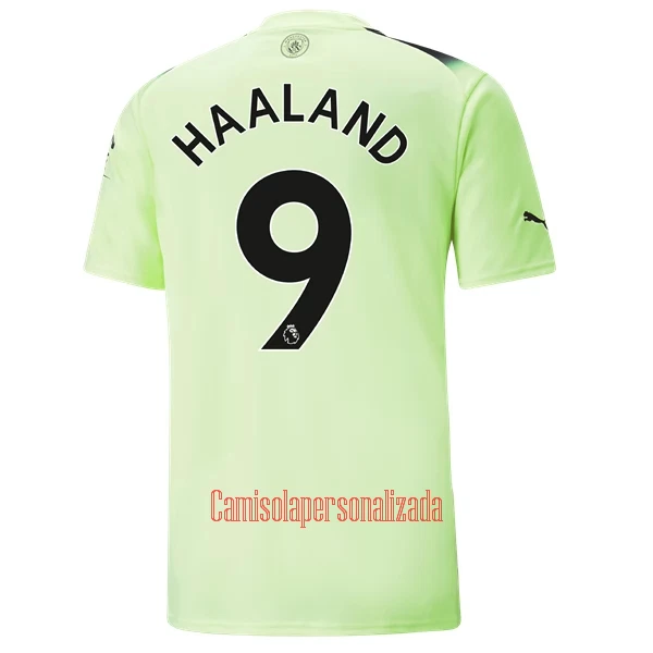 Camisolas Manchester City Erling Haaland 9 Equipamento Terceiro 22/23