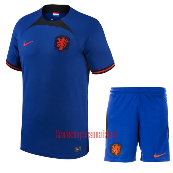 Camisolas Holanda Criança Equipamento Alternativo Mundial 2022