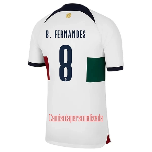 Camisolas Portugal Bruno Fernandes 8 Equipamento Alternativo Mundial 2022