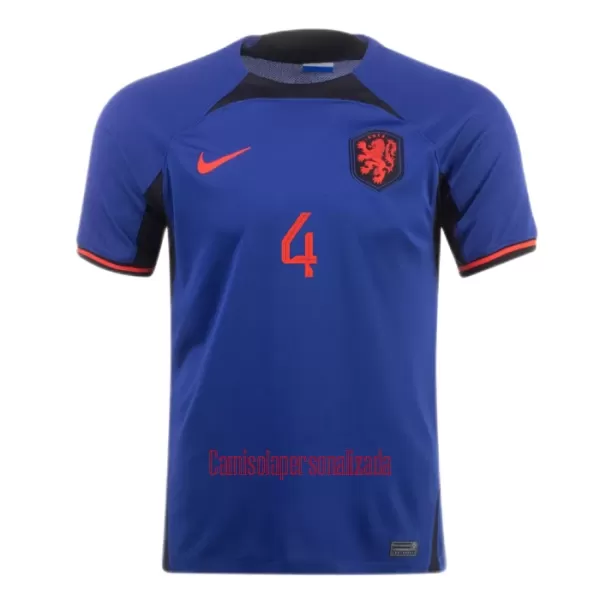 Camisolas Virgil van Dijk 4 Holanda Equipamento Alternativo Mundial 2022