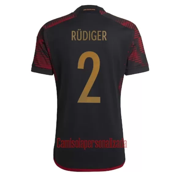 Camisolas Alemanha Antonio Rudiger 2 Equipamento Alternativo Mundial 2022