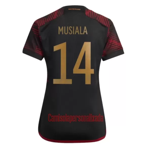 Camisolas Alemanha Jamal Musiala 14 Mulher Equipamento Alternativo Mundial 2022