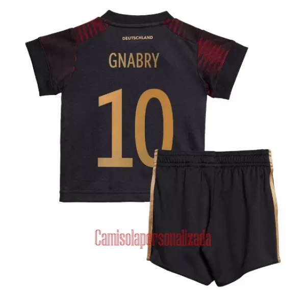 Camisolas Alemanha Serge Gnabry 10 Criança Equipamento Alternativo Mundial 2022