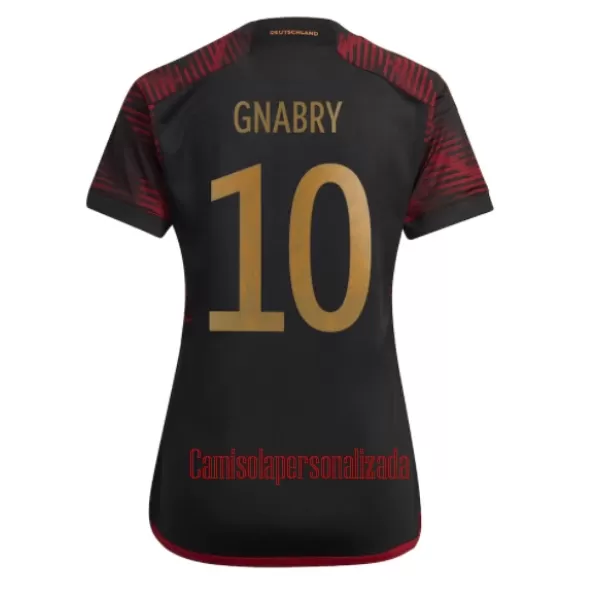 Camisolas Alemanha Serge Gnabry 10 Mulher Equipamento Alternativo Mundial 2022