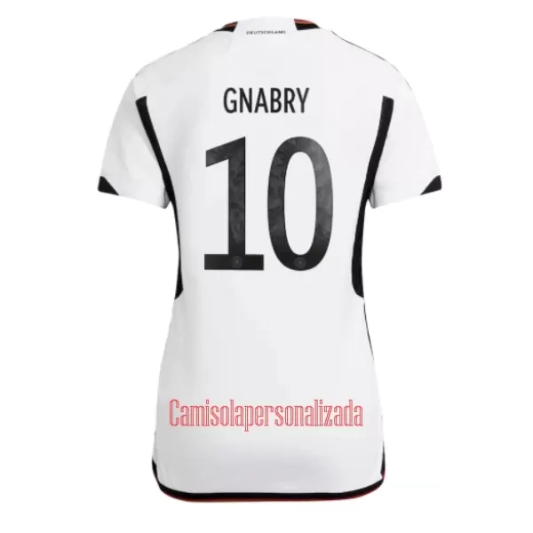 Camisolas Alemanha Serge Gnabry 10 Mulher Equipamento Principal Mundial 2022