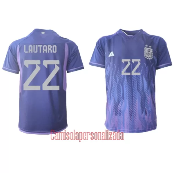 Camisolas Argentina Lautaro Martínez 22 Equipamento Alternativo Mundial 2022