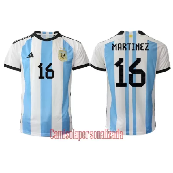 Camisolas Argentina Lisandro Martinez 16 Equipamento Principal Mundial 2022