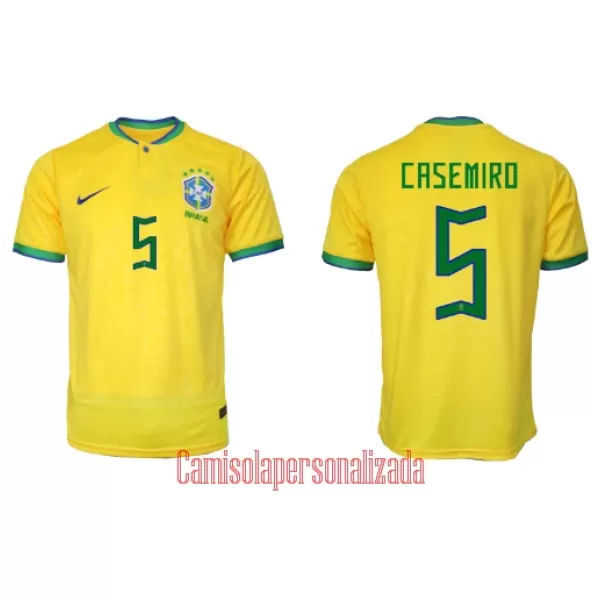 Camisolas Brasil Casemiro 5 Equipamento Principal Mundial 2022