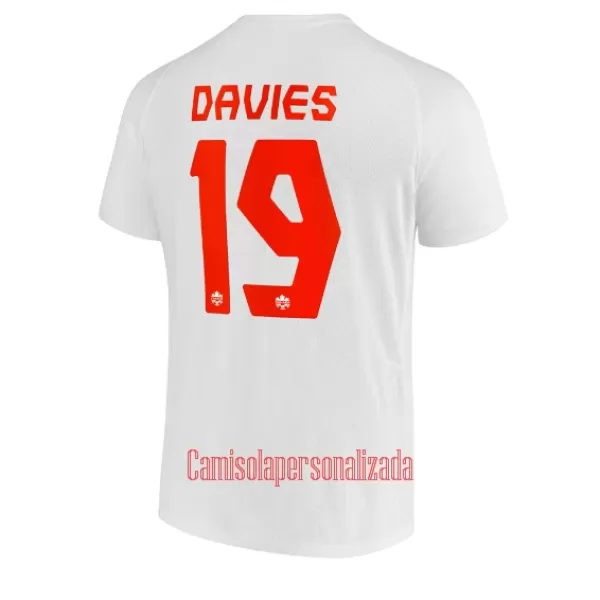 Camisolas Canadá Alphonso Davies 19 Equipamento Alternativo Mundial 2022