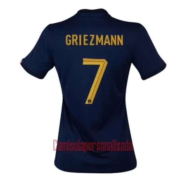 Camisolas França Antoine Griezmann 7 Mulher Equipamento Principal Mundial 2022