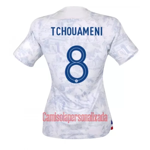 Camisolas França Aurélien Tchouaméni 8 Mulher Equipamento Alternativo Mundial 2022