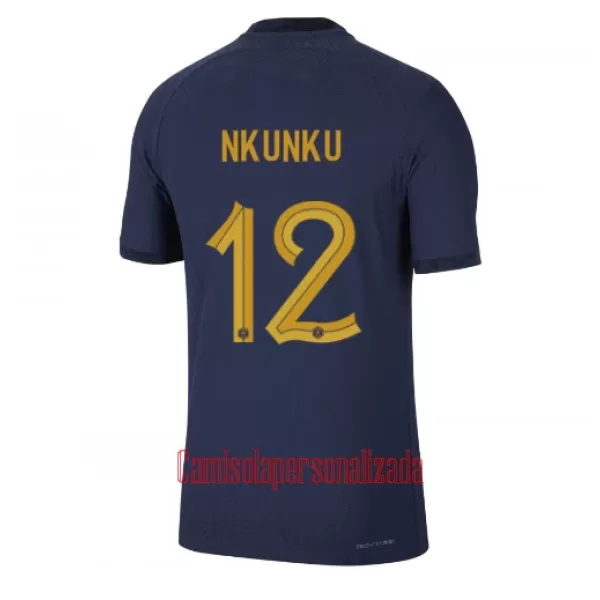 Camisolas França Christopher Nkunku 12 Equipamento Principal Mundial 2022