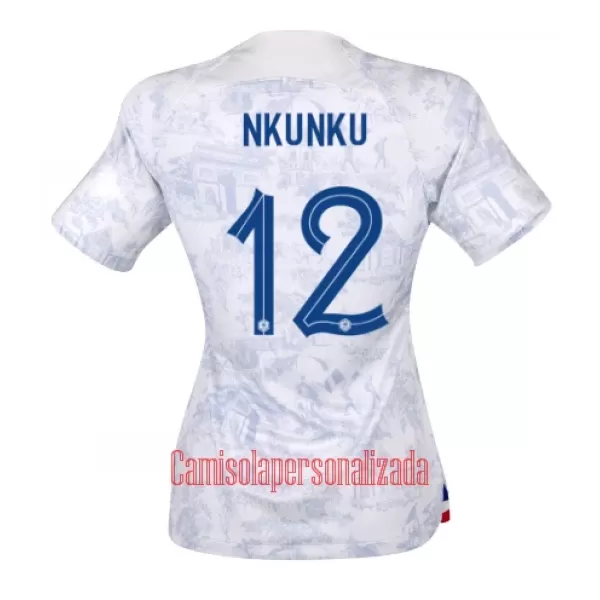 Camisolas França Christopher Nkunku 12 Mulher Equipamento Alternativo Mundial 2022