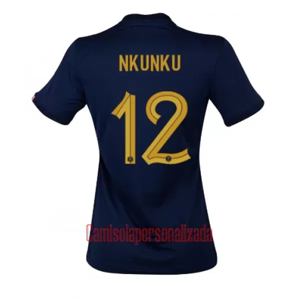 Camisolas França Christopher Nkunku 12 Mulher Equipamento Principal Mundial 2022