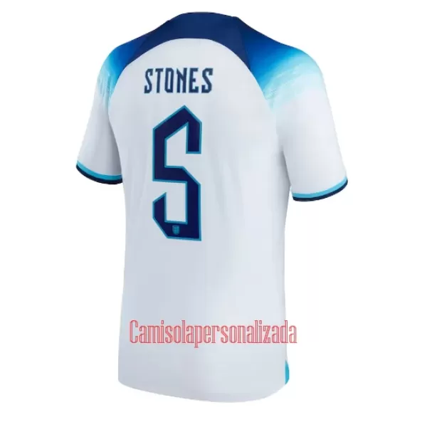 Camisolas Inglaterra John Stones 5 Equipamento Principal Mundial 2022