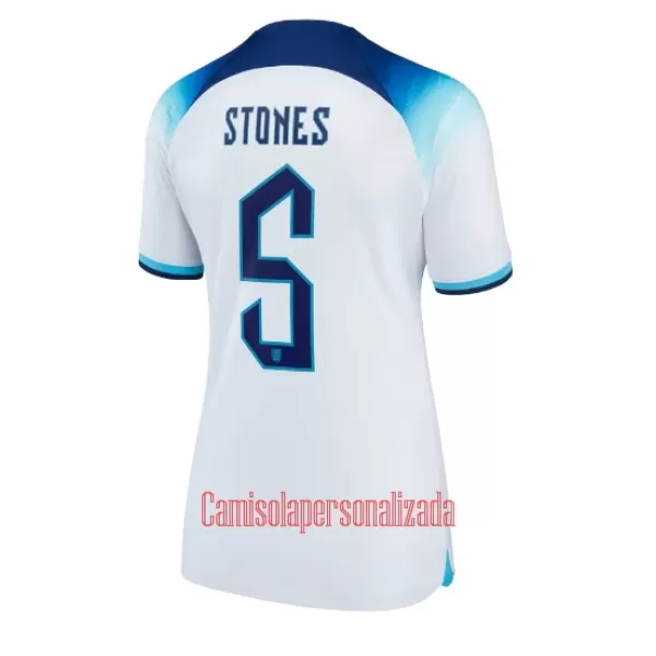 Camisolas Inglaterra John Stones 5 Mulher Equipamento Principal Mundial 2022