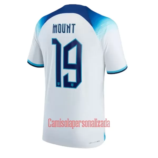 Camisolas Inglaterra Mason Mount 19 Equipamento Principal Mundial 2022