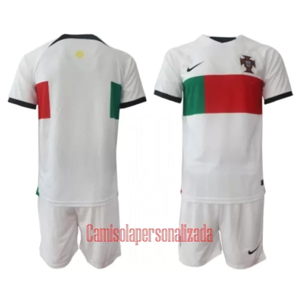 Camisolas Portugal Criança Equipamento Alternativo Mundial 2022