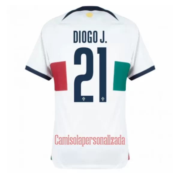 Camisolas Portugal Diogo Jota 21 Equipamento Alternativo Mundial 2022