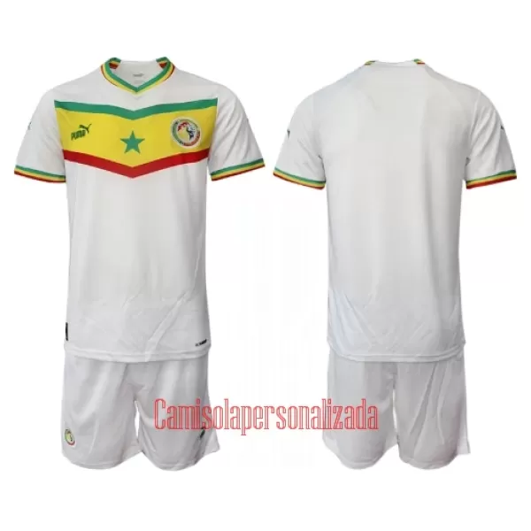 Camisolas Senegal Criança Equipamento Principal Mundial 2022