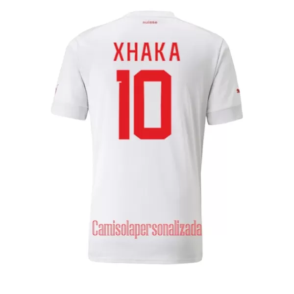 Camisolas Suíça Granit Xhaka 10 Equipamento Alternativo Mundial 2022