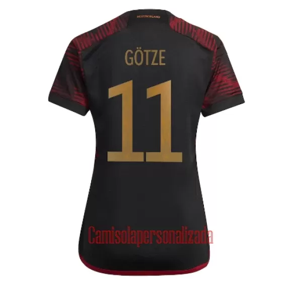 Camisolas Alemanha Mario Gotze 11 Mulher Equipamento Alternativo Mundial 2022