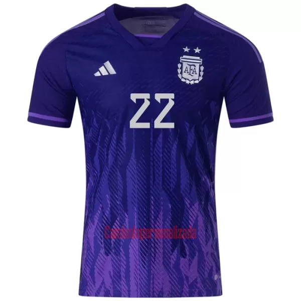 Camisolas Argentina L. MARTINEZ 22 Equipamento Alternativo Mundial 2022