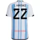 Camisolas Argentina L. MARTINEZ 22 Equipamento Principal Mundial 2022